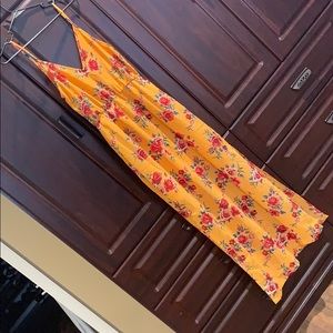 Yellow Floral Maxi Dress